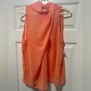 Aqua Coral Sleeveless Blouse